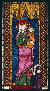 Stained Glass Window Depicting Madonna and Child from Cologne, c.1380 by Unbekannt Unbekannt