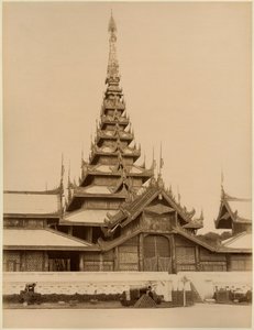 The Myei-nan or Main Audience Hall in the Palace of Mandalay, Burma