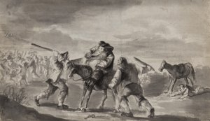 Traveller assaulted, possibly Samuel Butler’s Hudibras, c.1790 by Unbekannt Unbekannt