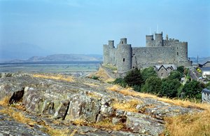 View of Harlech Castle, Gwynedd, North Wales