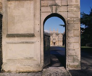 View of the South Front through the Gateway, Corsham Court, Wiltshire by Unbekannt Unbekannt