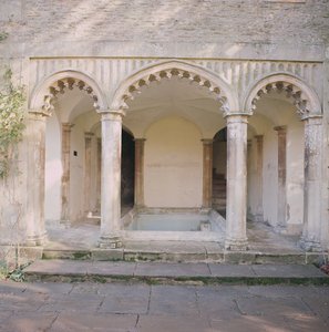 View of the exterior of the Bath House, Corsham Court, Wiltshire