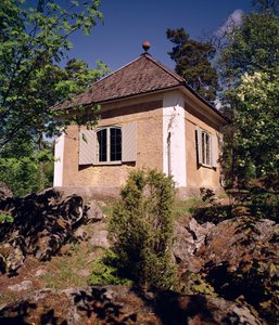 View of the Specimen Store of the Home of Carl Linnaeus, Hammarby, Uppsala, Sweden