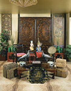 A baroque cabinet on chest by Unbekannt