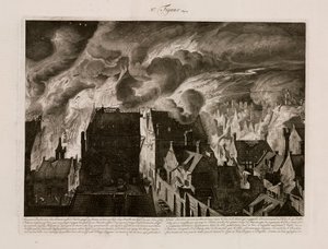 A Large Fire, Amsterdam, Holland, 27 July 1679 by Unbekannt