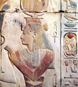 Abydos in Egypt: Osiriac Temple of Sethi (Seti) I, The Goddess Isis