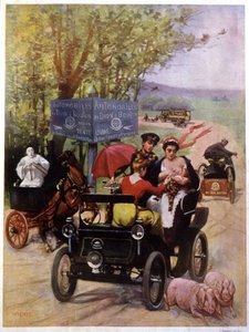 Advertising de Wilhio for the Automobiles of Dion Bouton France End of the 19th Century