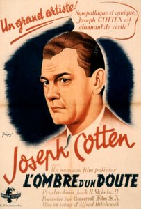 Poster of the film Shadow of a Doubt by Alfred Hitchcock with Joseph Cotten 1943