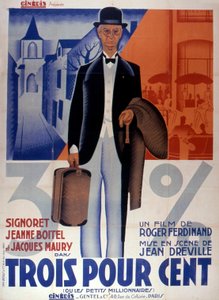 Poster for the movie Trois pour cent directed by Jean Dreville 1933
