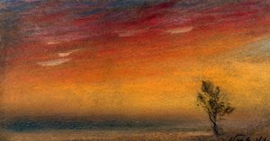 Afterglow caused by the eruption of Krakatoa, 9 November 1883
