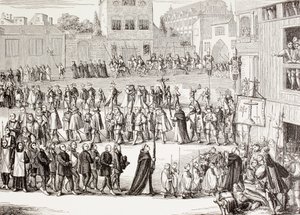 An Auto-da-fe, or Act of Faith, procession in Spain, after a 15th century engraving, from 