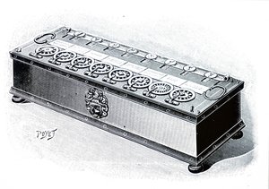 An adding machine designed by Blaise Pascal by Unbekannt