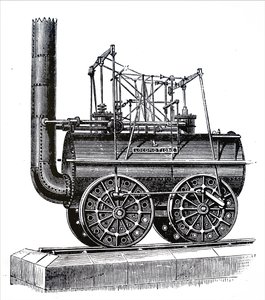 An Engine Locomotive I Built by George Stephenson