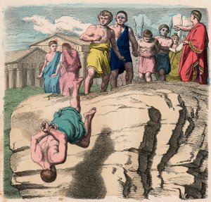 Ancient Rome: Law, Punishment of traitors, Throw from the Tarpeian Rock in Rome