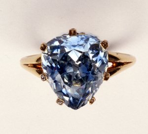 Antique Fancy-Cut Ring, the Blue-Grey Diamond Weighing 5.45 Carats, Once Owned by Marie-Antoinette