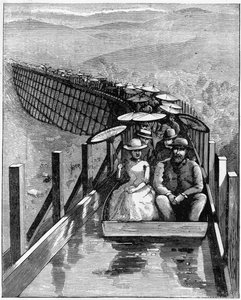 Aqueduct in San Diego, California, in use as a method of transport for tourists by Unbekannt