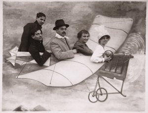 Art. Photography. People on a Plane. Photo in a Fair, Hungary by Unbekannter Künstler