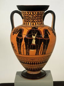 Attic Black-Figure Neck Amphora, in the Style of the Antimenes Painter, c.520 BC