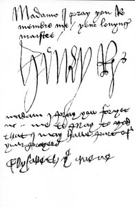 Autograph inscriptions and signatures of King Henry VII and Queen Elizabeth of York