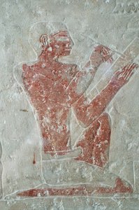 Bas Relief in Cairo Egyptian Museum: Writer, Cairo, Egypt