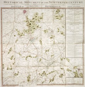 Battle of Waterloo Map by Unbekannter Künstler