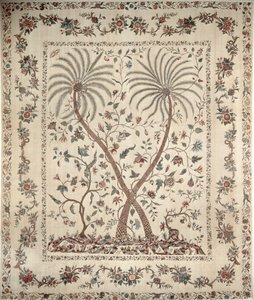 Bedspread with Palm Tree Motifs from Southern Coromandel Coast, c.1770 (cotton) by Unbekannt