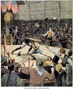 Boxer Jack Johnson wins the world title