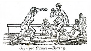 Boxers in ancient Olympic Games by Unbekannt