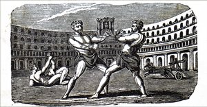 Boxers in the Coliseum in Ancient Rome by Unbekannt
