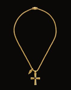 Byzantine Gold and Glass Cross, c.5th-7th century