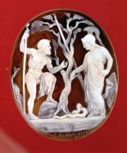 Cameo of Poseidon and Athena Competing for dominion over Attica