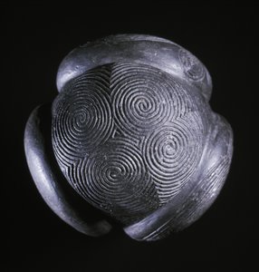 Carved ball from Glass Hill, Towie, Aberdeenshire, Neolithic, c.3000 BC