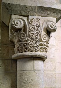 Carved Column Decorated with Croziers and Spirals by Unbekannt