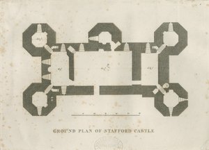 Castle Church - Stafford Castle: engraving