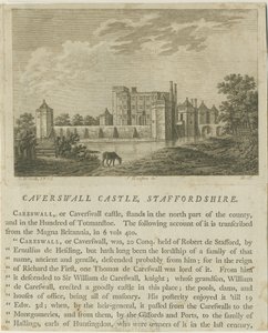 Caverswall Castle (copper-plate engraving), 8 Mar 1776 by Unbekannt