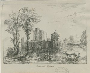 Caverswall Castle: ink sketch by Unbekannt