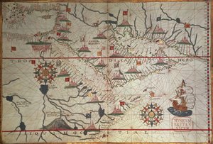Chart of Arabia and the Eastern Mediterranean, Part of a Portolan Atlas, c.1650