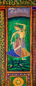 Chittra Shala courtyard with virtuoso fine paintings, Taragarh Fort, Bundi, Rajasthan, India, Asia by Unbekannter Künstler