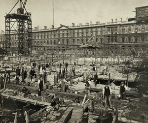 Construction of the New Government Offices, Great George Street, Westminster, London, 24 September 1902, UK
