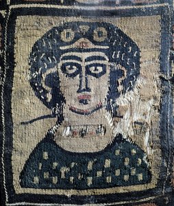 Coptic fabric with a portrait of a woman by Leopold Blonder