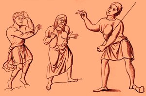 Costumes of slaves or serfs, 6th - 12th century by Unbekannter Künstler