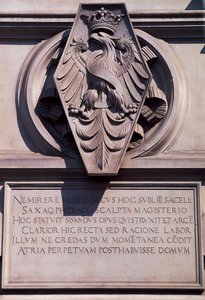 Crest on Wawel Royal Castle in Krakow, Poland by Benjamin Baud