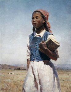 Daughter of Soviet Kirghizia, 1948 painting by Semyon Chuikov, Socialist Realism