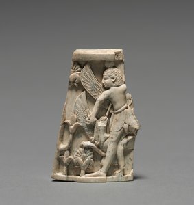 Decorative Plaque: Man and Griffin in Combat