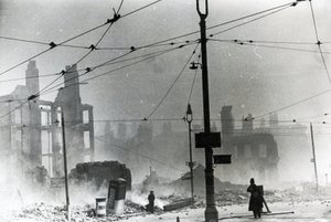 Derby Square in Liverpool after a German bombing raid by Unbekannt