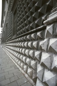 Detail of the Facade of Palazzo dei Diamanti, Ferrara