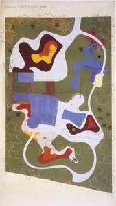 Drawing of a Garden created by Roberto Burle Marx by Unbekannt