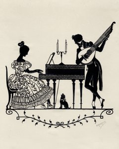 Duo with Lute-Guitar and Pianoforte, Vienna, c.1900