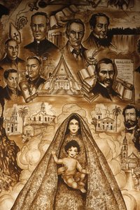 El Mural de la Ermita, Fresco in Ermita de la Caridad Church, Miami, United States by Unbekannt