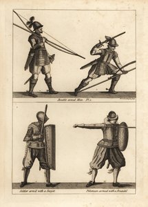 Exercise of the double-armed man with bow and pike